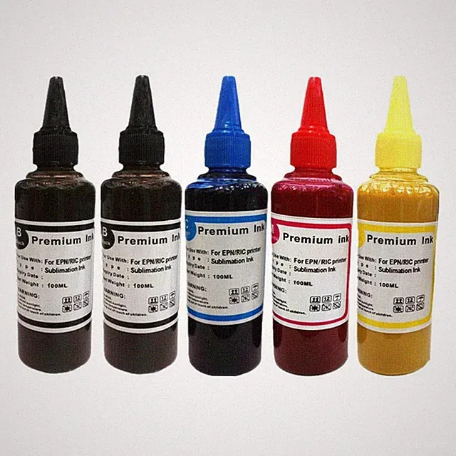 5 x 100ml Sublim Sharp Dye Sub Sublimation Ink 4 Colour Set fits Epson Printers