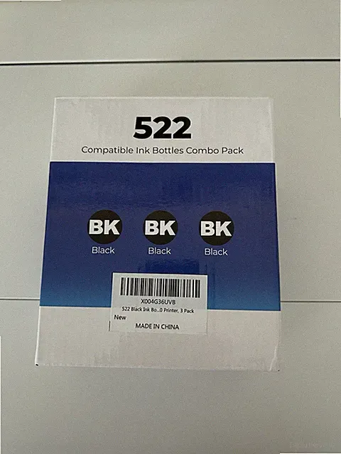 522 Black Ink Bottles ET 2800 ET 4800 ET 2803 ET 2400 Replacement for 522 Ink Re