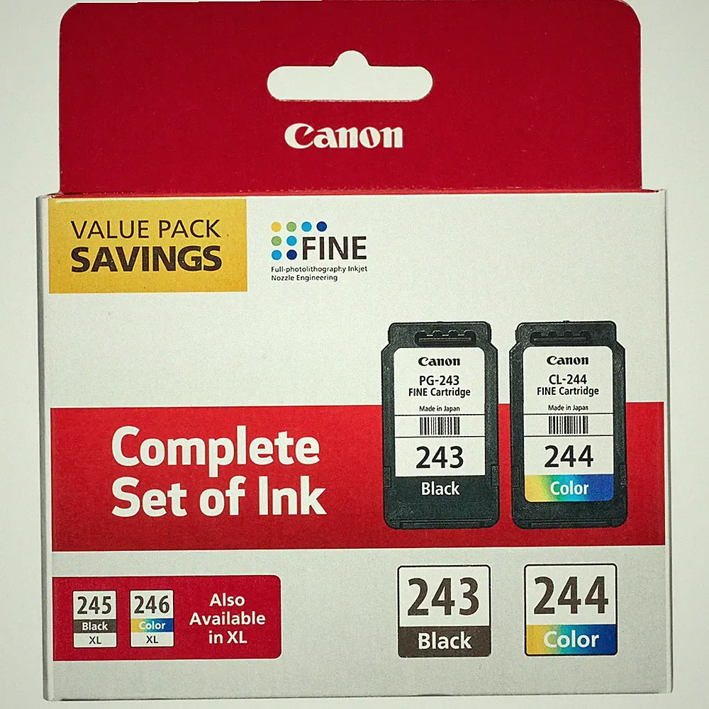 Canon PG-243/CL-244 - Genuine Ink Cartridge Combo Pack for Select PIXMA Printers