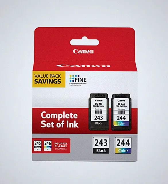 Canon PG 243 + CL 244 Ink Cartridges Black Color Combo