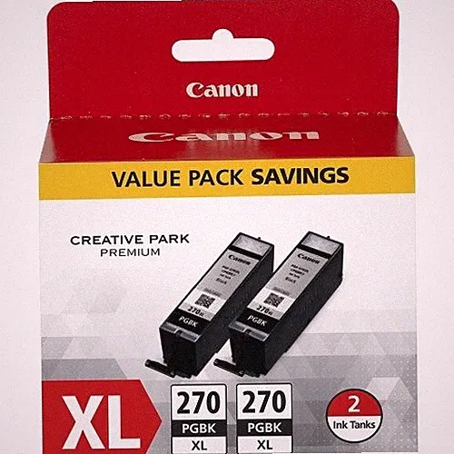 Canon Pgi-270 Xl Ink Cartridge - Pigment Black - Inkjet - 2 / Pack (0319c005)