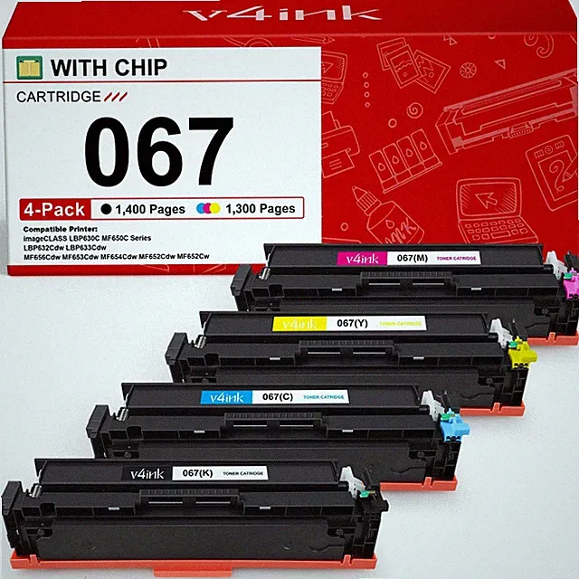 Cartridge 067 4 Pack Canon MF650 LBP630 Replacement Compatible Toner LBP632C