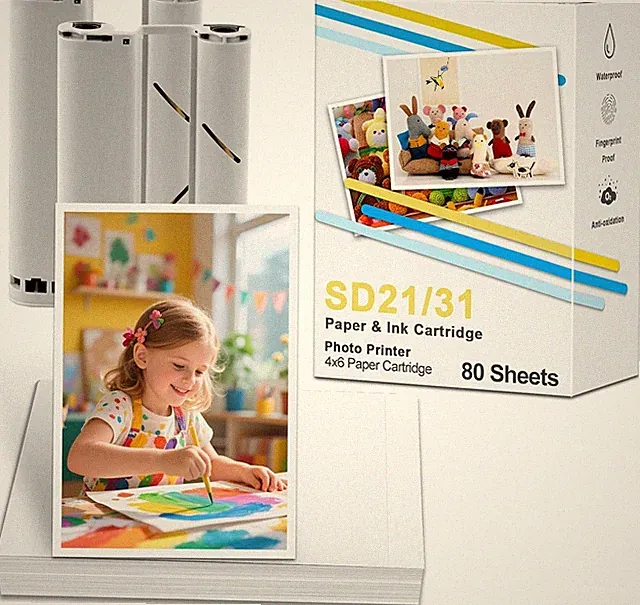 Compatible Amber M100/M200 4x6 Photo Printer Ink Cartridge & Photo Paper