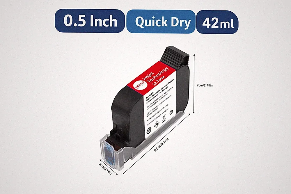 Fast-Dry TIJ Ink Cartridge for Handheld Inkjet Coding Printer