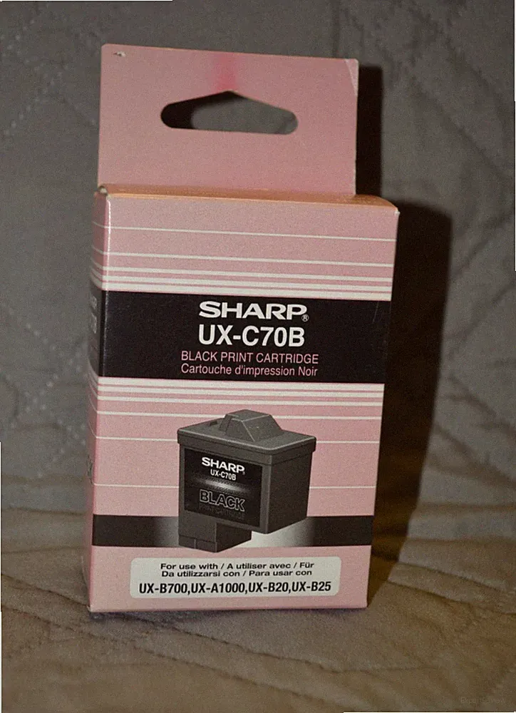 Genuine Sharp UX-C70B Black Ink Cartridge OEM UX-B700 UX-A1000 UX-B20 UX-B25 NOS