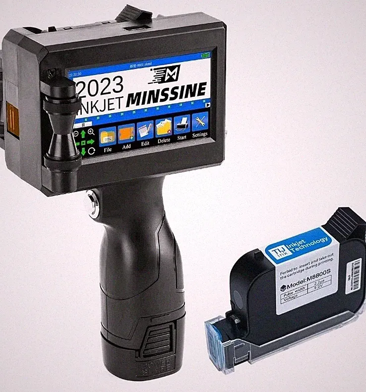 Handheld Inkjet Printer Gun MS-Z10 with 42ml Quick-Drying Ink Cartridge
