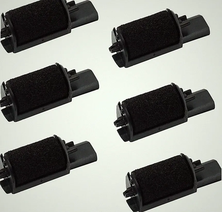 IR-40 (6 Pack) Compatible Calculator Printer Ribbon Ink Roller - Black