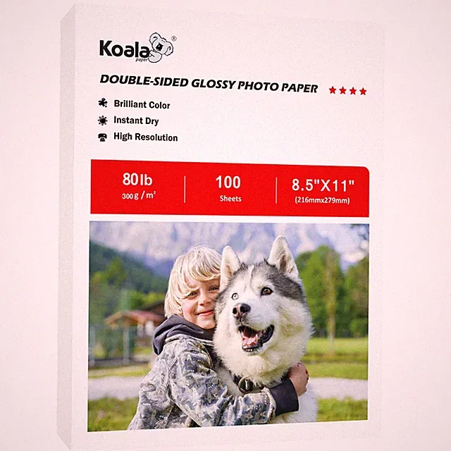 Lot Koala Double Sided Glossy Photo Paper 8.5x11 80lb Thick Card Paper Inkjet