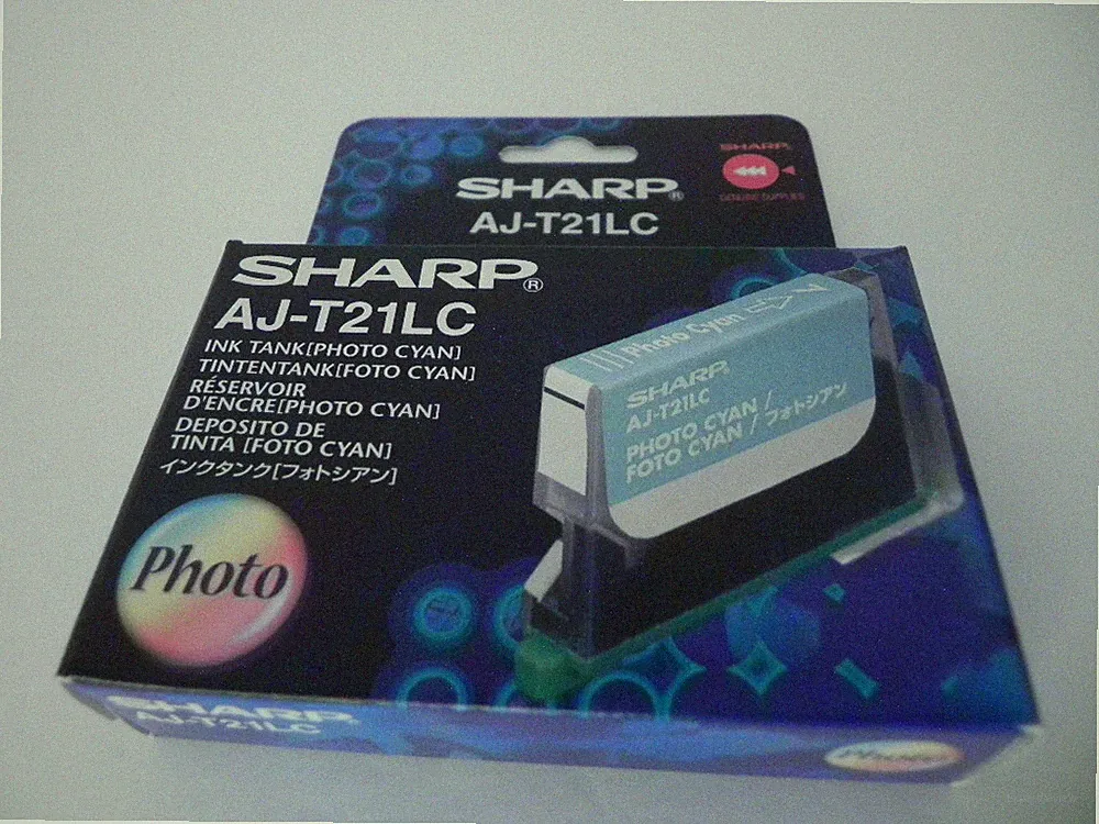 NEW Genuine Sharp Photo Cyan Ink Cartridge AJ-T21LC New SEALED
