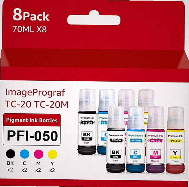 PFI-050 PFI050 Ink Tank Pigment Ink Works for Canon imagePROGRAF TC-20 -8pk