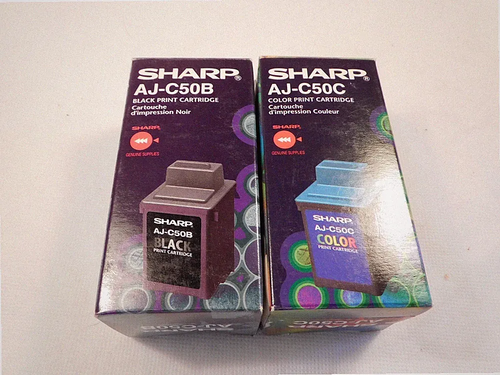 Sharp AJ-C50C Color & AJ-C50B Black Ink Cartridge