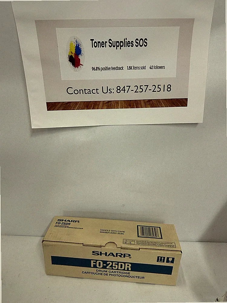 Sharp F0-25DR Drum Cartridge Genuine OEM Black Sealed Printer Ink